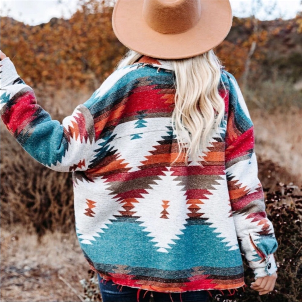 New! Aztec Yellowstone Distressed Flannel - Picture 2 of 7